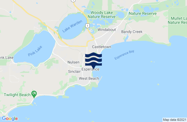 Mapa de mareas Esperance, Australia