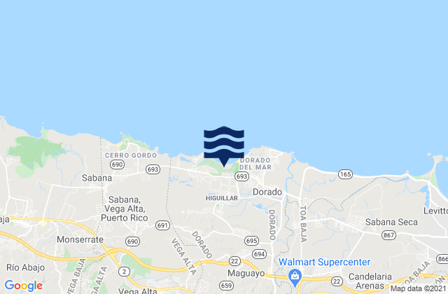 Mapa de mareas Espinosa Barrio, Puerto Rico