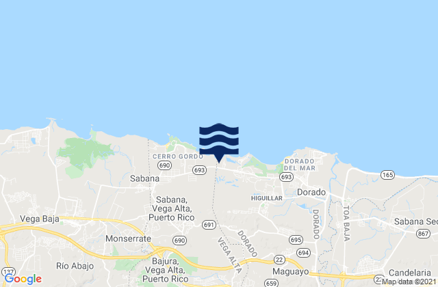 Mapa de mareas Espinosa Barrio, Puerto Rico