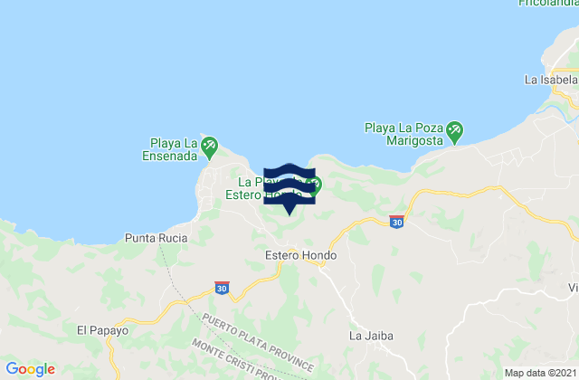 Mapa de mareas Estero Hondo, Dominican Republic
