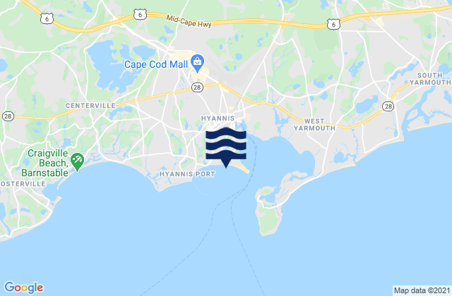 Mapa de mareas Estey Avenue Beach, United States
