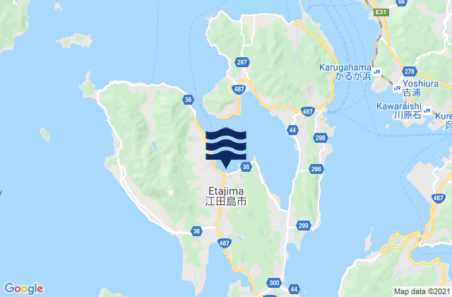 Mapa de mareas Etajima-shi, Japan