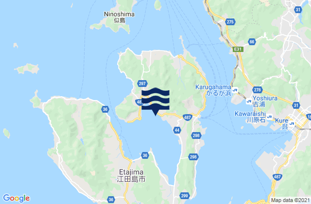 Mapa de mareas Etajimacho, Japan