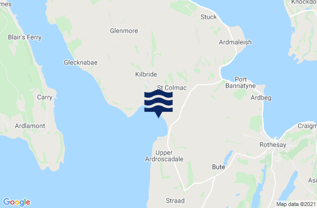 Mapa de mareas Ettrick Bay, United Kingdom