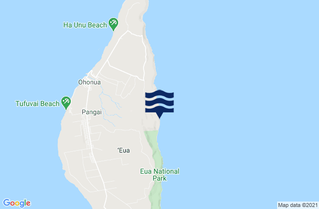 Mapa de mareas Eua, Tonga