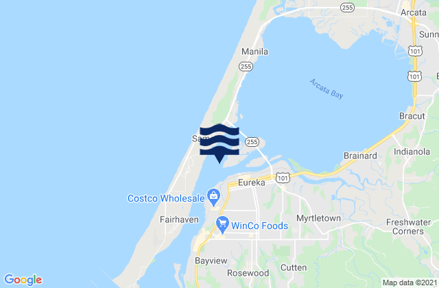 Mapa de mareas Eureka, United States