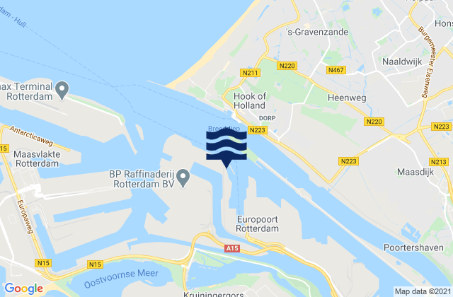 Mapa de mareas Europoort, Netherlands