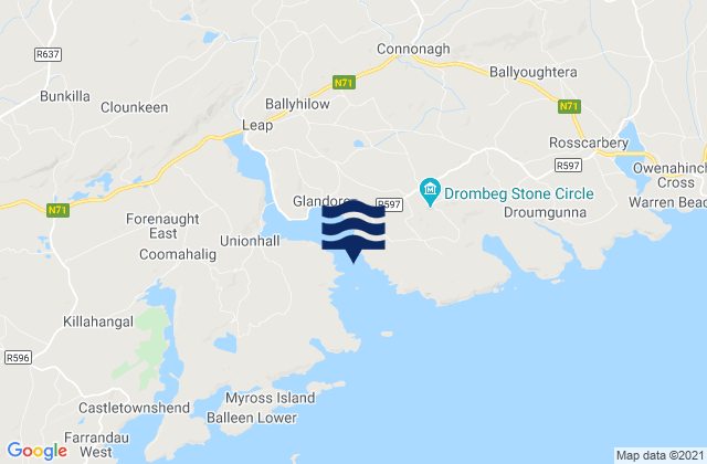 Mapa de mareas Eve Island, Ireland