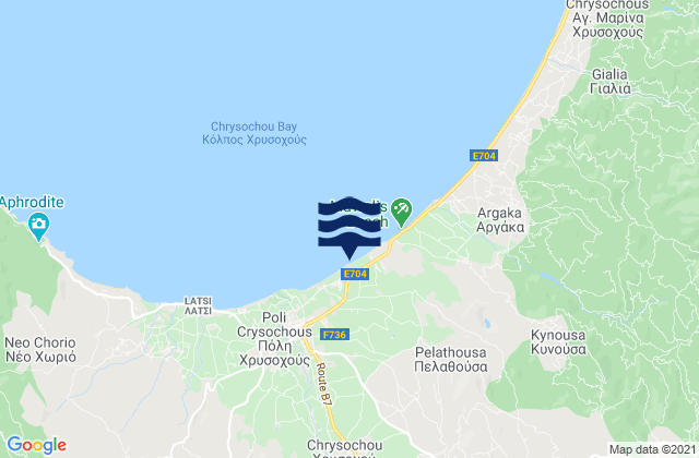 Mapa de mareas Evrétou, Cyprus