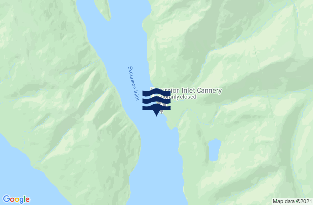 Mapa de mareas Excursion Inlet Entrance, United States