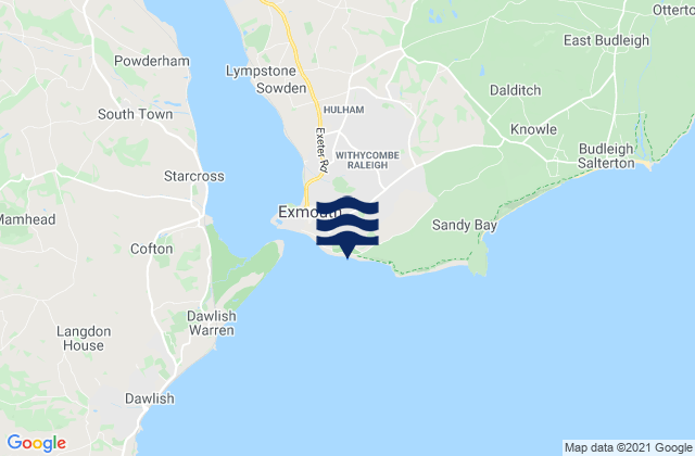 Mapa de mareas Exmouth, United Kingdom