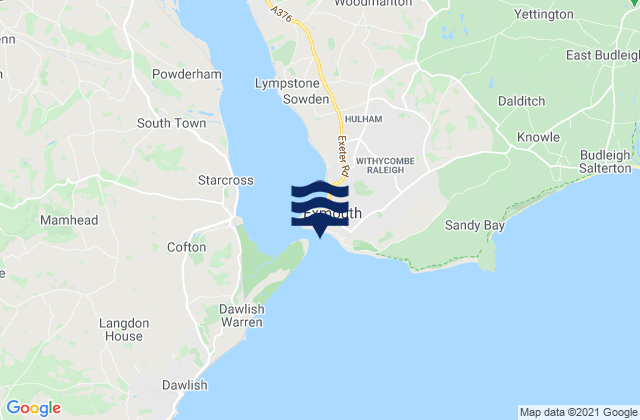 Mapa de mareas Exmouth Dock, United Kingdom