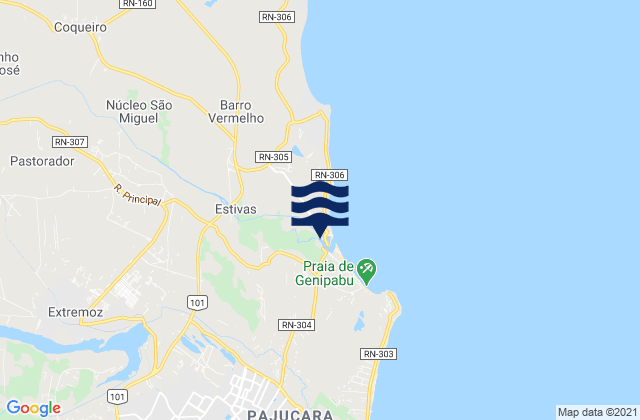 Mapa de mareas Extremoz, Brazil