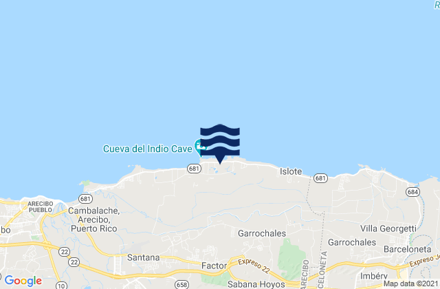 Mapa de mareas Factor Barrio, Puerto Rico