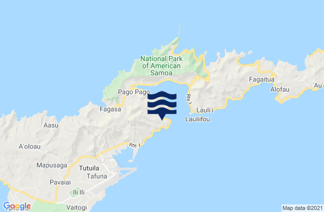 Mapa de mareas Fagaalu, American Samoa