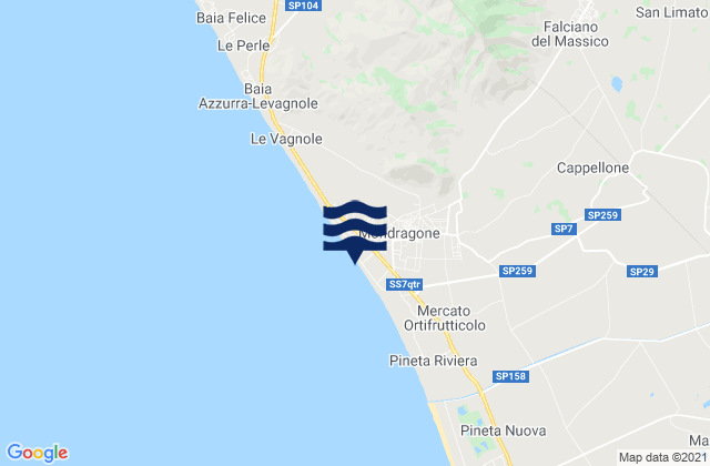 Mapa de mareas Falciano del Massico, Italy