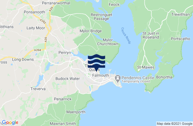 Mapa de mareas Falmouth, United Kingdom