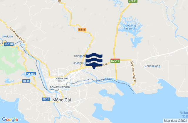 Mapa de mareas Fangchenggang Shi, China