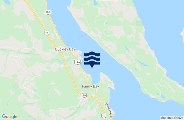 Mapa de mareas Fanny Bay, Canada