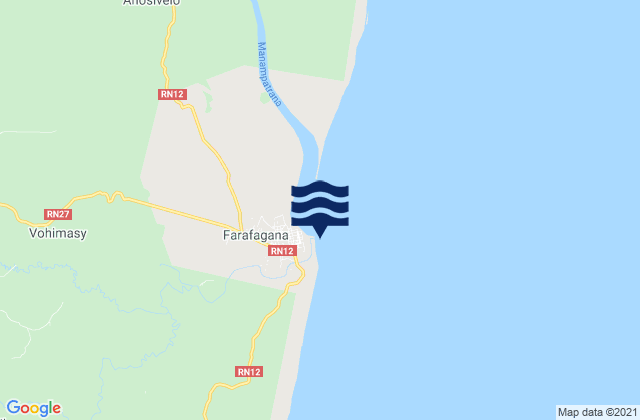 Mapa de mareas Farafangana, Madagascar