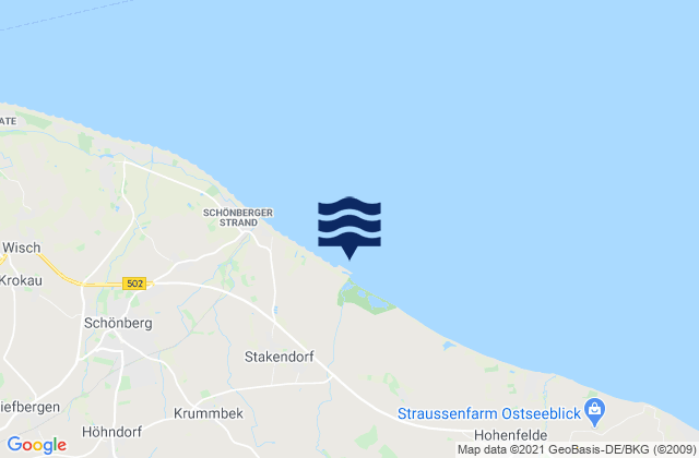 Mapa de mareas Fargau-Pratjau, Germany