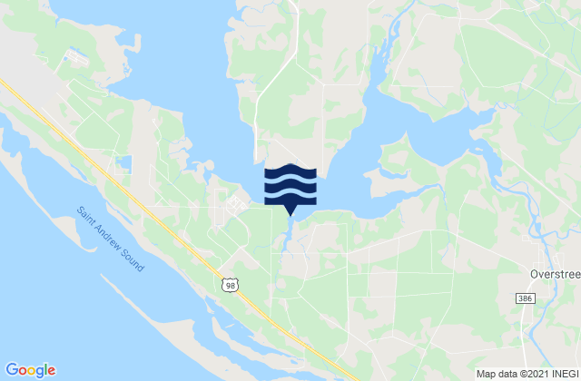 Mapa de mareas Farmdale East Bay, United States