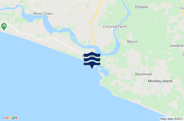 Mapa de mareas Farmington River, Liberia