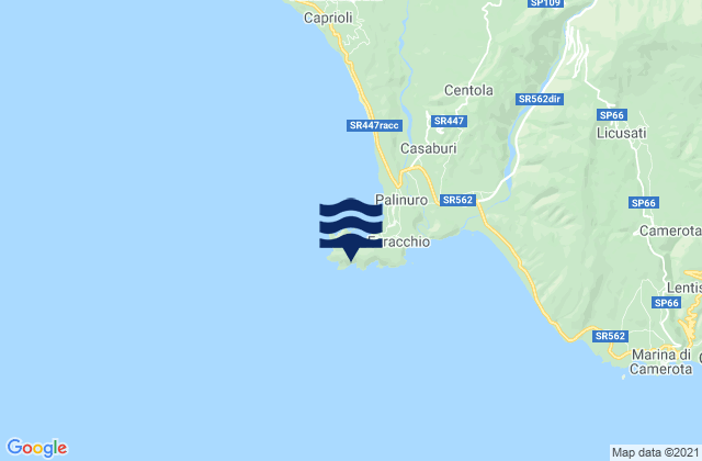 Mapa de mareas Faro di Capo Palinuro, Italy