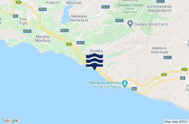 Mapa de mareas Fasoúla, Cyprus