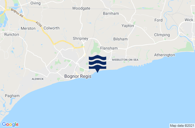 Mapa de mareas Felpham Beach, United Kingdom