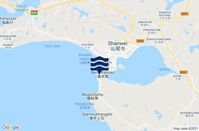 Mapa de mareas Fengshan, China