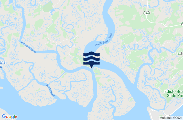 Mapa de mareas Fenwick Island Cut South Edisto River, United States
