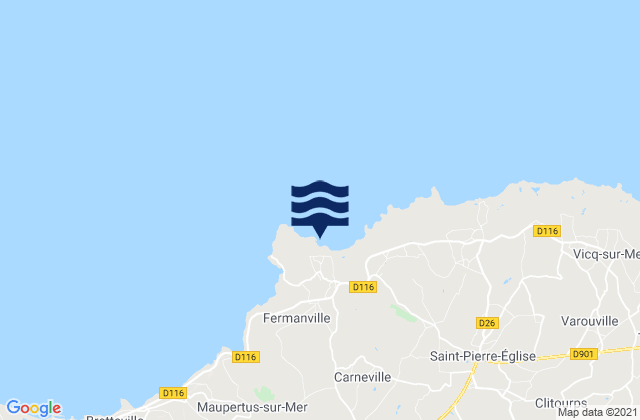 Mapa de mareas Fermanville, France
