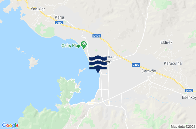 Mapa de mareas Fethiye, Turkey