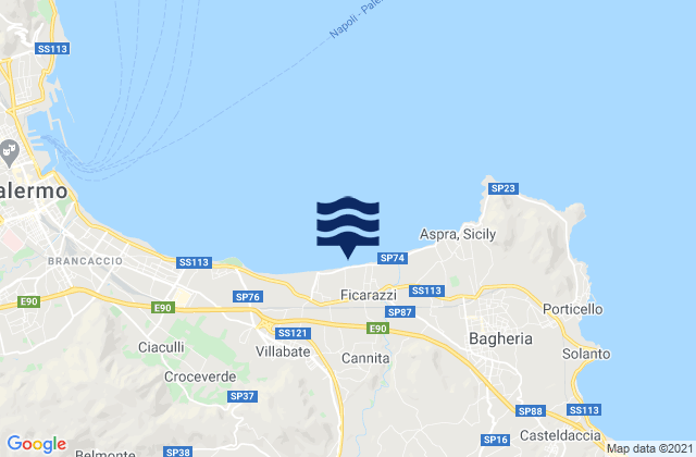Mapa de mareas Ficarazzi, Italy