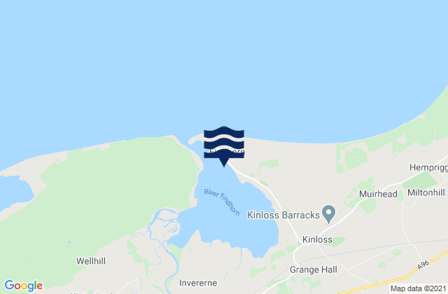Mapa de mareas Findhorn, United Kingdom
