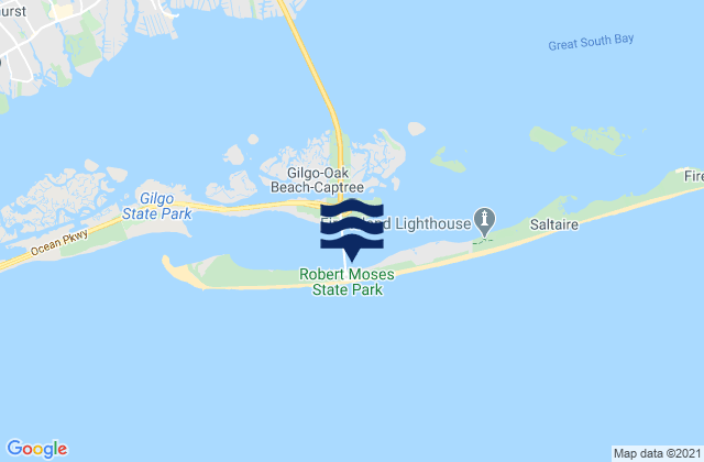 Mapa de mareas Fire Island Coast Guard Station, United States