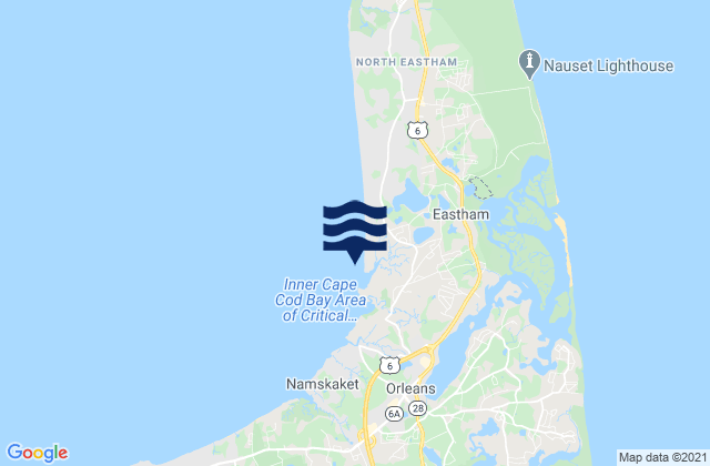 Mapa de mareas First Encounter Eastham, United States
