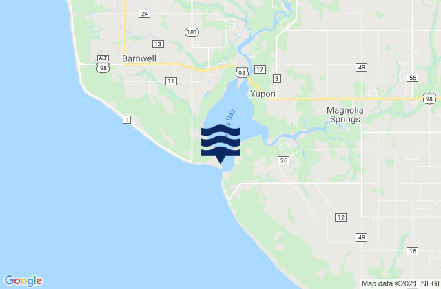 Mapa de mareas Fish River Point, United States