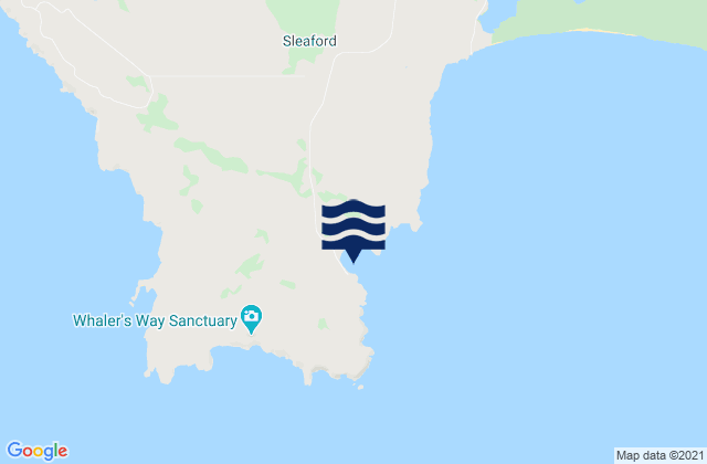 Mapa de mareas Fisheries Bay, Australia