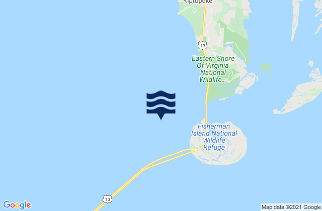 Mapa de mareas Fishermans I. 1.1 miles northwest of, United States