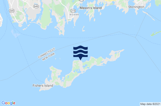 Mapa de mareas Fishers Island, United States