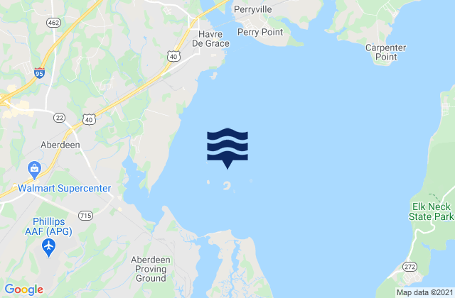 Mapa de mareas Fishing Battery Light, United States
