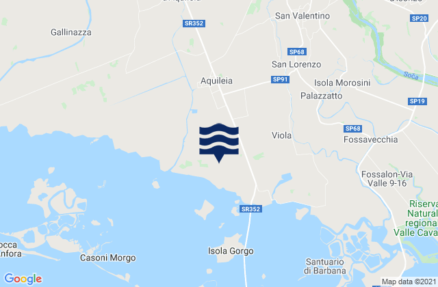 Mapa de mareas Fiumicello, Italy