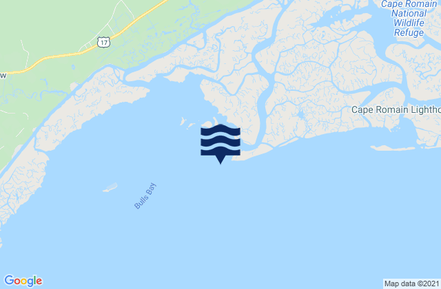 Mapa de mareas Five Fathom Creek Entrance, United States