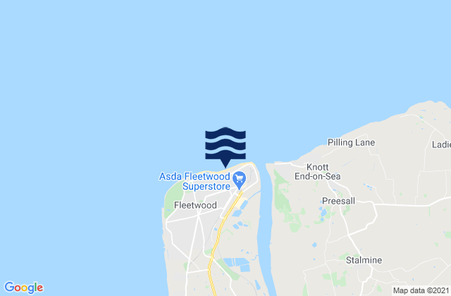 Mapa de mareas Fleetwood Beach, United Kingdom