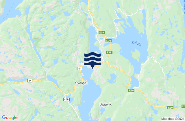 Mapa de mareas Flekkefjord, Norway