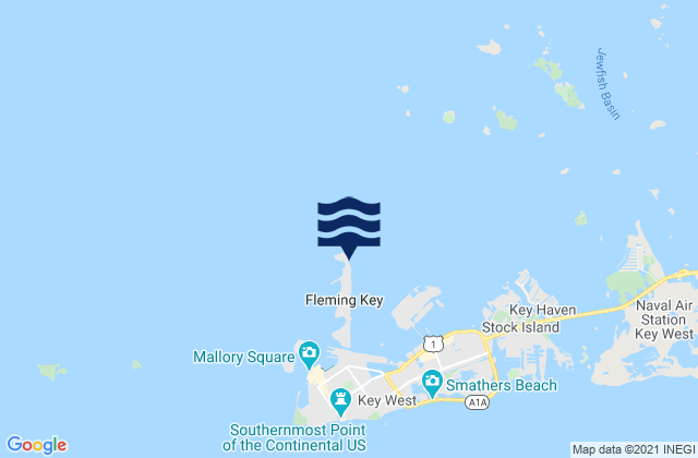 Mapa de mareas Fleming Key north end, United States