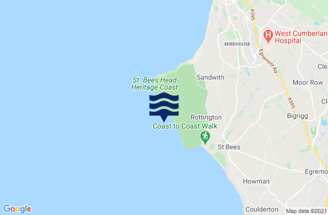 Mapa de mareas Fleswick Bay, United Kingdom