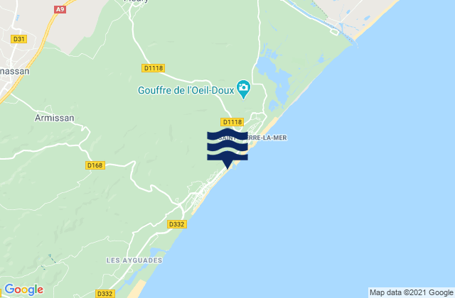 Mapa de mareas Fleury, France